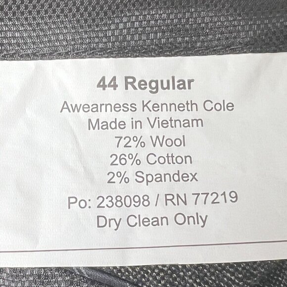 Kenneth Cole Awareness Slim Fit Sport Coat 44R Blazer Suit Jacket Dark Brown - Picture 4 of 16